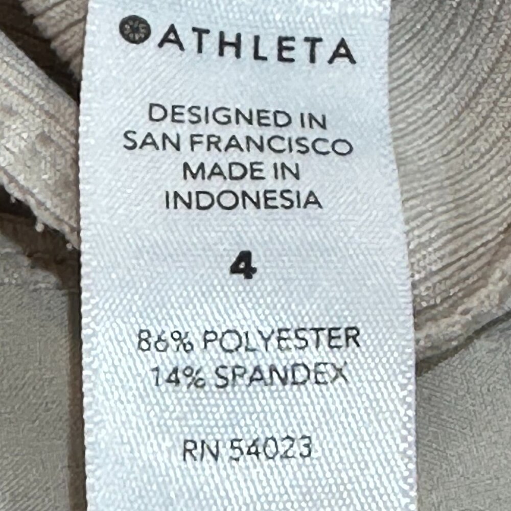 Athleta Brooklyn Textured Jogger Size 4 Beige Leopard Print Travel Abalone Grey - Picture 7 of 7